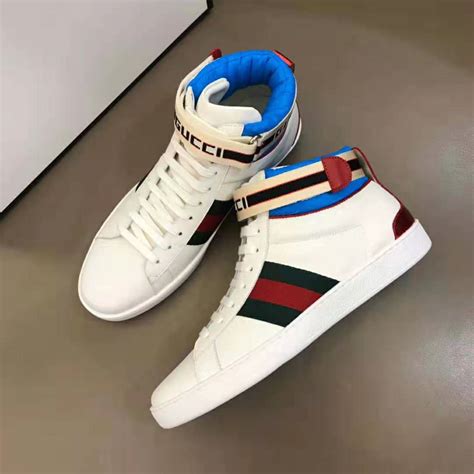 men's ace gucci stripe high-top sneaker cheap|Gucci Sneakers for Men .